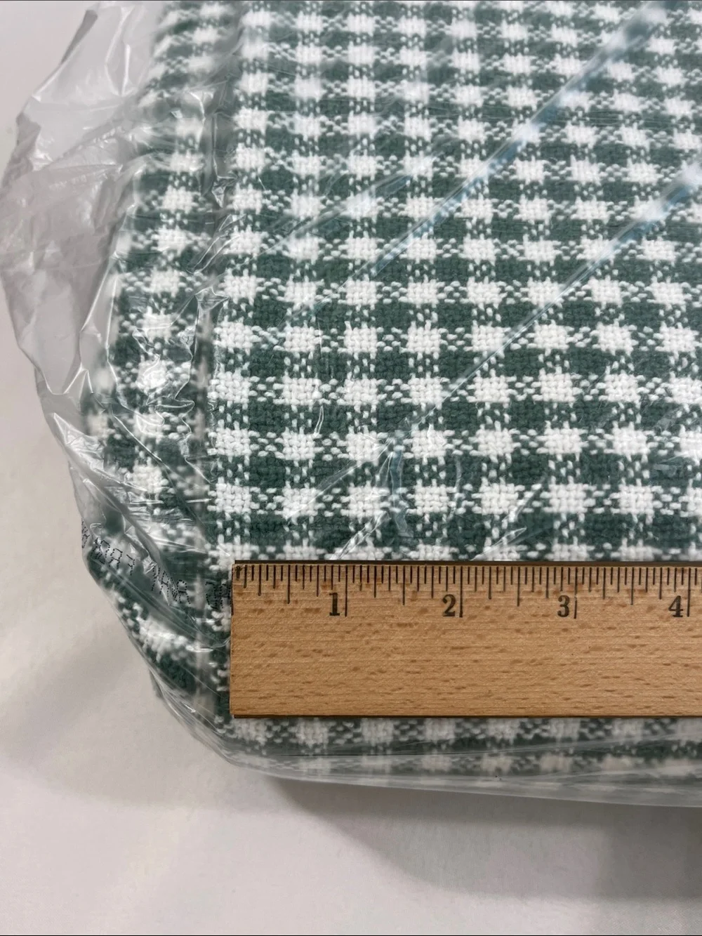 VTG Ralph Lauren Gingham King Bedspread Blanket Green/White Cotton 108”x90”